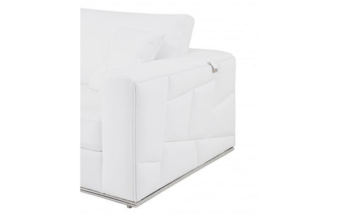 998 DivanItalia White Left Arm Facing Sectional – Top Grain Italian LeatherModel:  998-WHITE-LAF-SECT