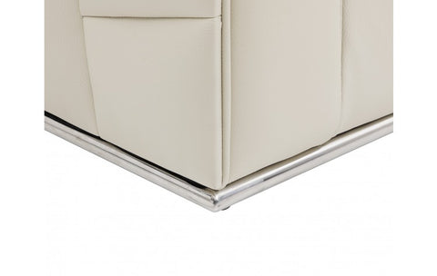 998 DivanItalia Cream Right Arm Facing Sectional – Top Grain Italian LeatherModel:  998-BEIGE-RAF-SECT