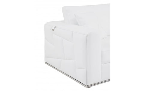 998 DivanItalia White Right Arm Facing Sectional – Top Grain Italian LeatherModel:  998-WHITE-RAF-SECT