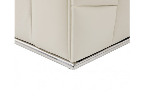 998 DivanItalia Cream Left Arm Facing Sectional – Top Grain Italian LeatherModel:  998-BEIGE-LAF-SECT