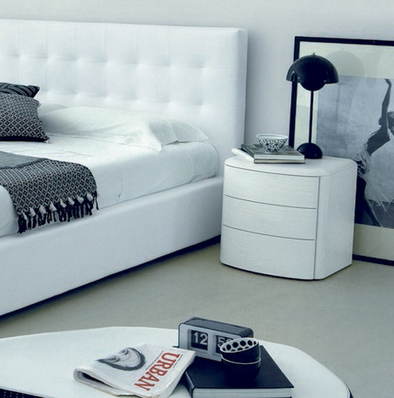 Drop Modern Italian White Ash Mini Nightstand Model VGSMDROP-NS1