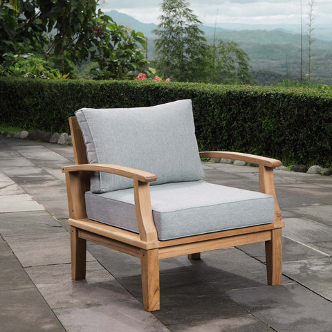 Marina Outdoor Patio Teak Armchair Modway Model: eei-1143