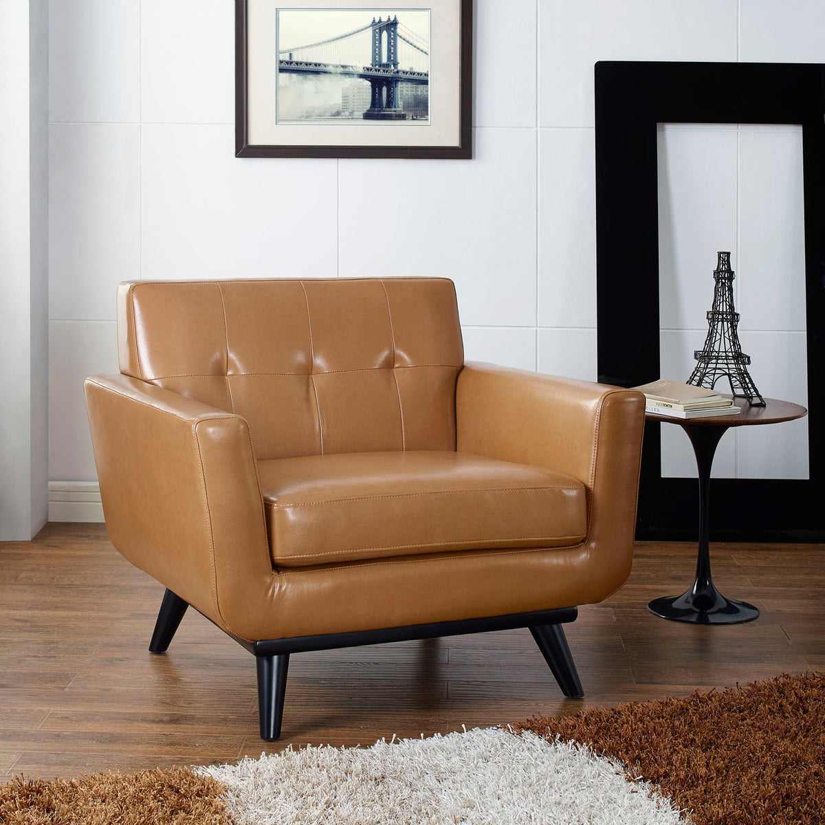 Engage Bonded Leather Armchair Modway Model: eei-1336