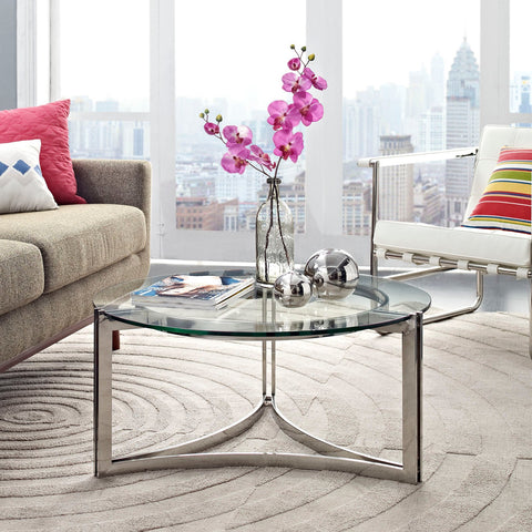 Signet Stainless Steel Coffee Table Modway Model: eei-1438