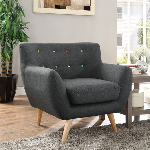 Remark Upholstered Fabric Armchair Modway Model: eei-1631