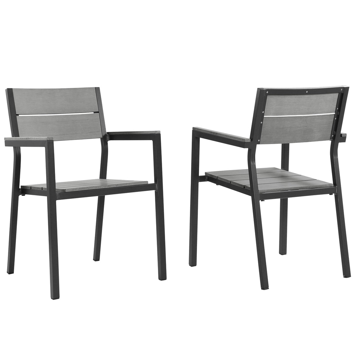 Maine Dining Armchair Outdoor Patio Set of 2 Modway Model: eei-1739