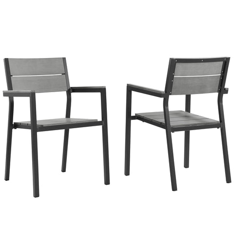 Maine Dining Armchair Outdoor Patio Set of 2 Modway Model: eei-1739