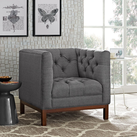 Panache Upholstered Fabric Armchair Modway Model: eei-1801
