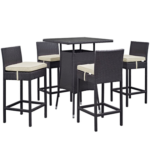 Convene 5 Piece Outdoor Patio Pub Set Modway Model: eei-1963