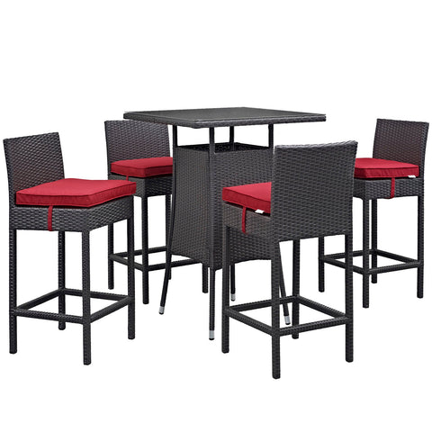 Convene 5 Piece Outdoor Patio Pub Set Modway Model: eei-1963