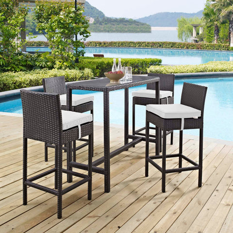 Convene 5 Piece Outdoor Patio Pub Set Modway Model: eei-1964