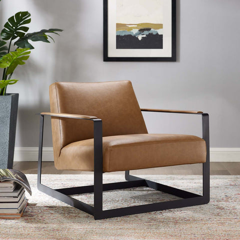 Seg Vegan Leather Accent Chair Modway Model: eei-2075