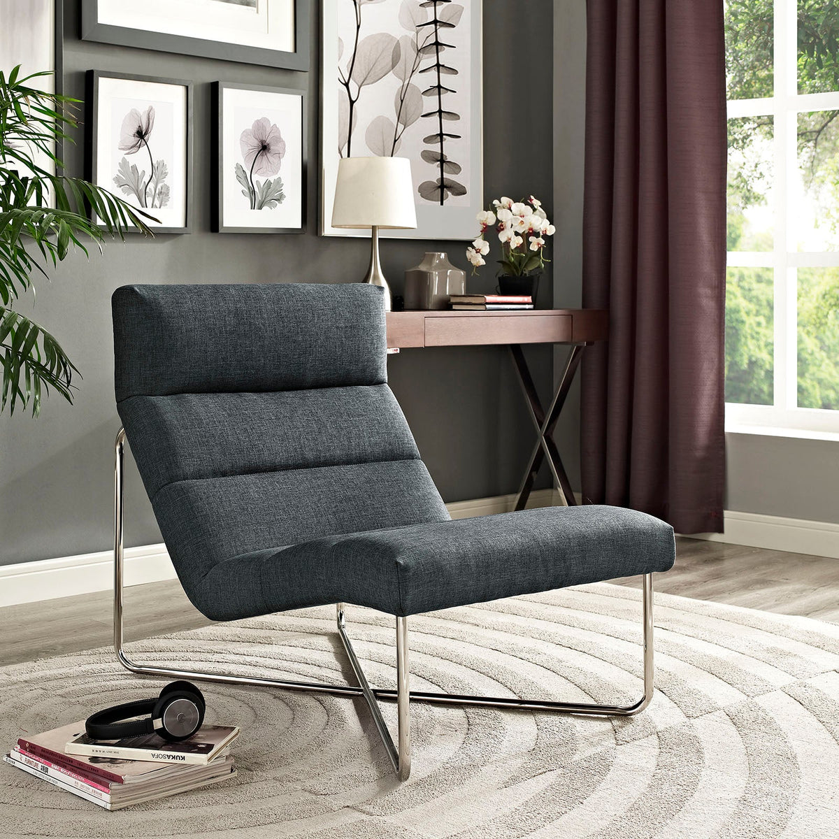 Reach Upholstered Fabric Lounge Chair Modway Model: eei-2081