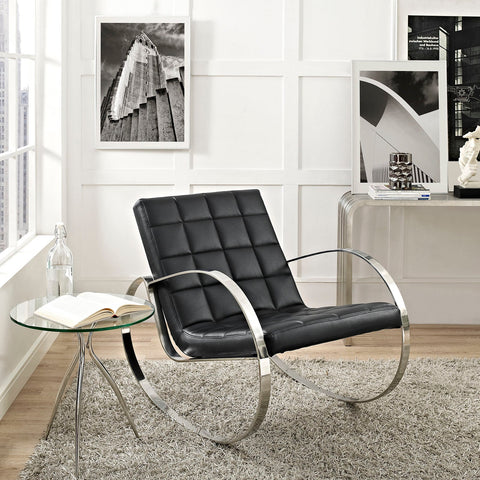 Gravitas Upholstered Vinyl Lounge Chair Modway Model: eei-2084