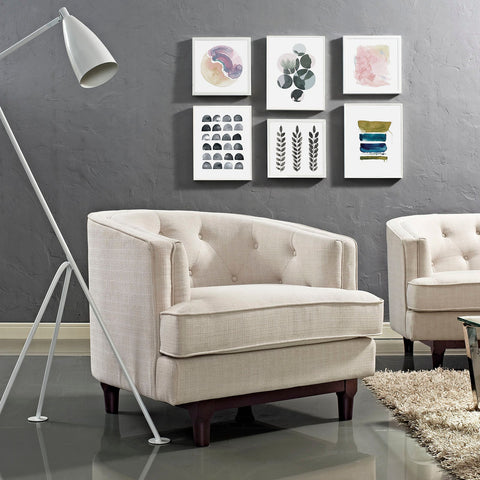 Coast Upholstered Fabric Armchair Modway Model: eei-2130