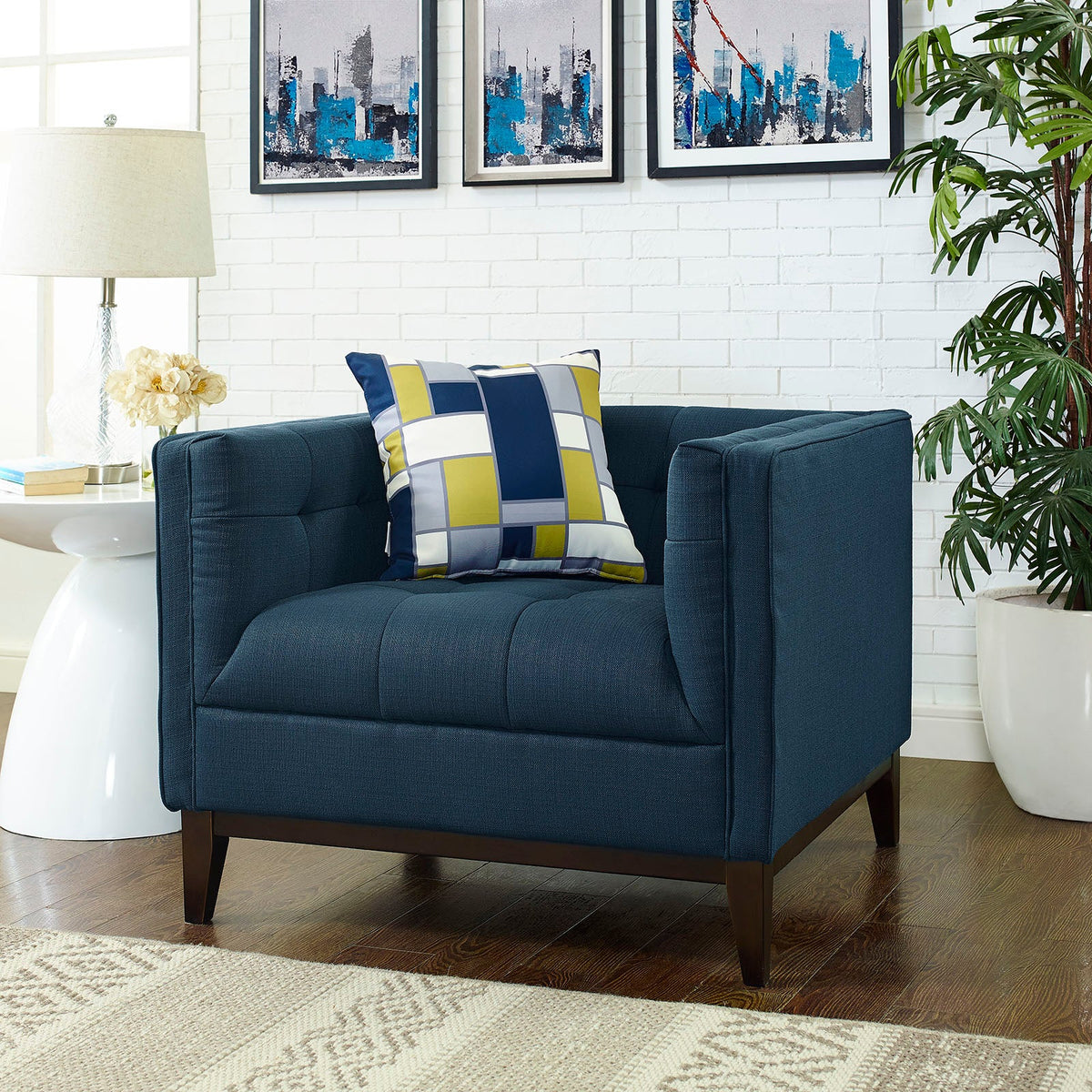 Serve Upholstered Fabric Armchair Modway Model: eei-2134