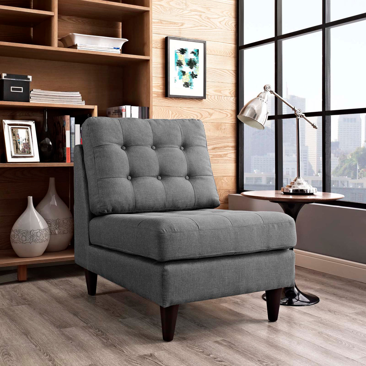 Empress Upholstered Fabric Lounge Chair Modway Model: eei-2140