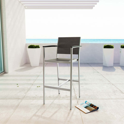 Shore Outdoor Patio Aluminum Bar Stool Modway Model: eei-2254