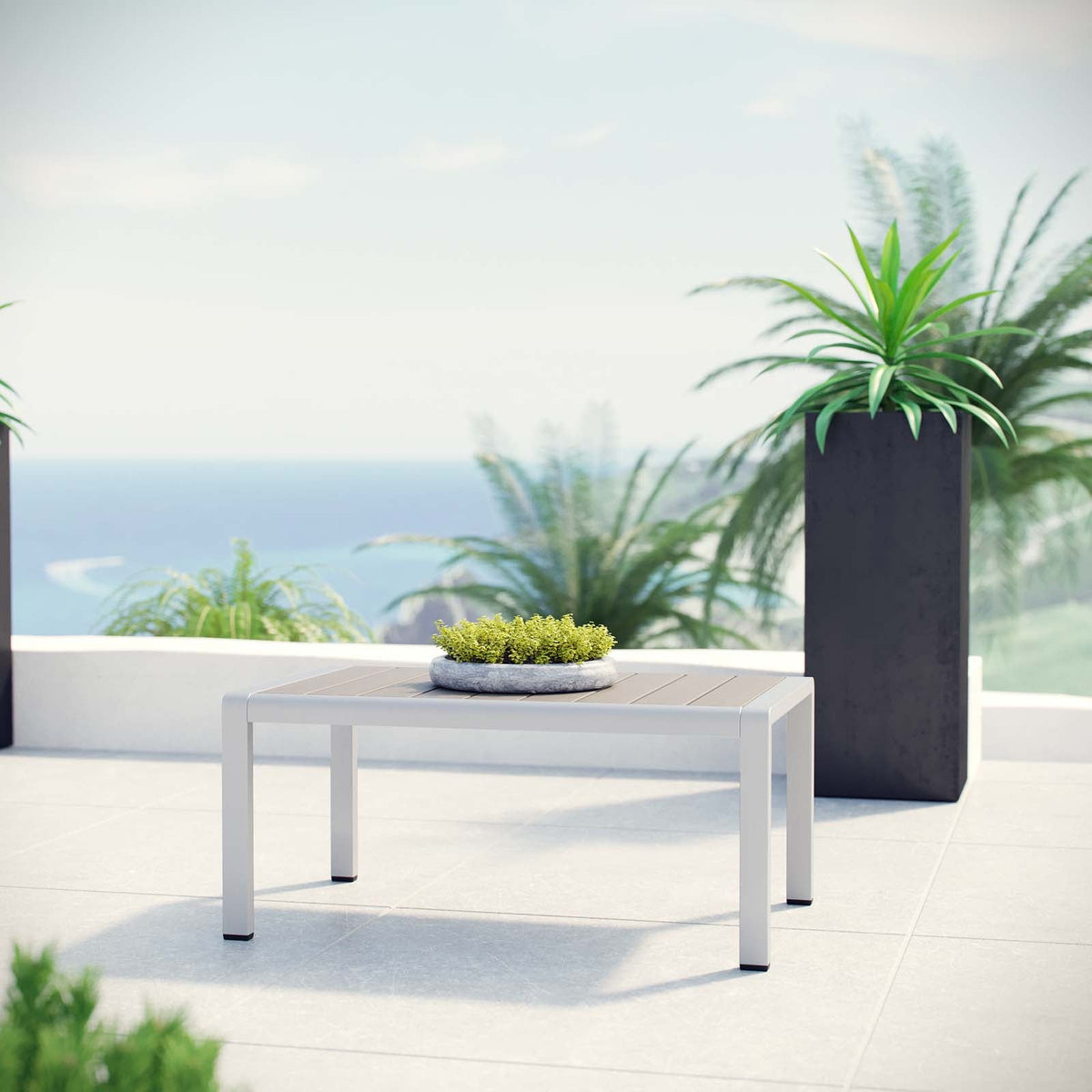 Shore Outdoor Patio Aluminum Coffee Table Modway Model: eei-2268