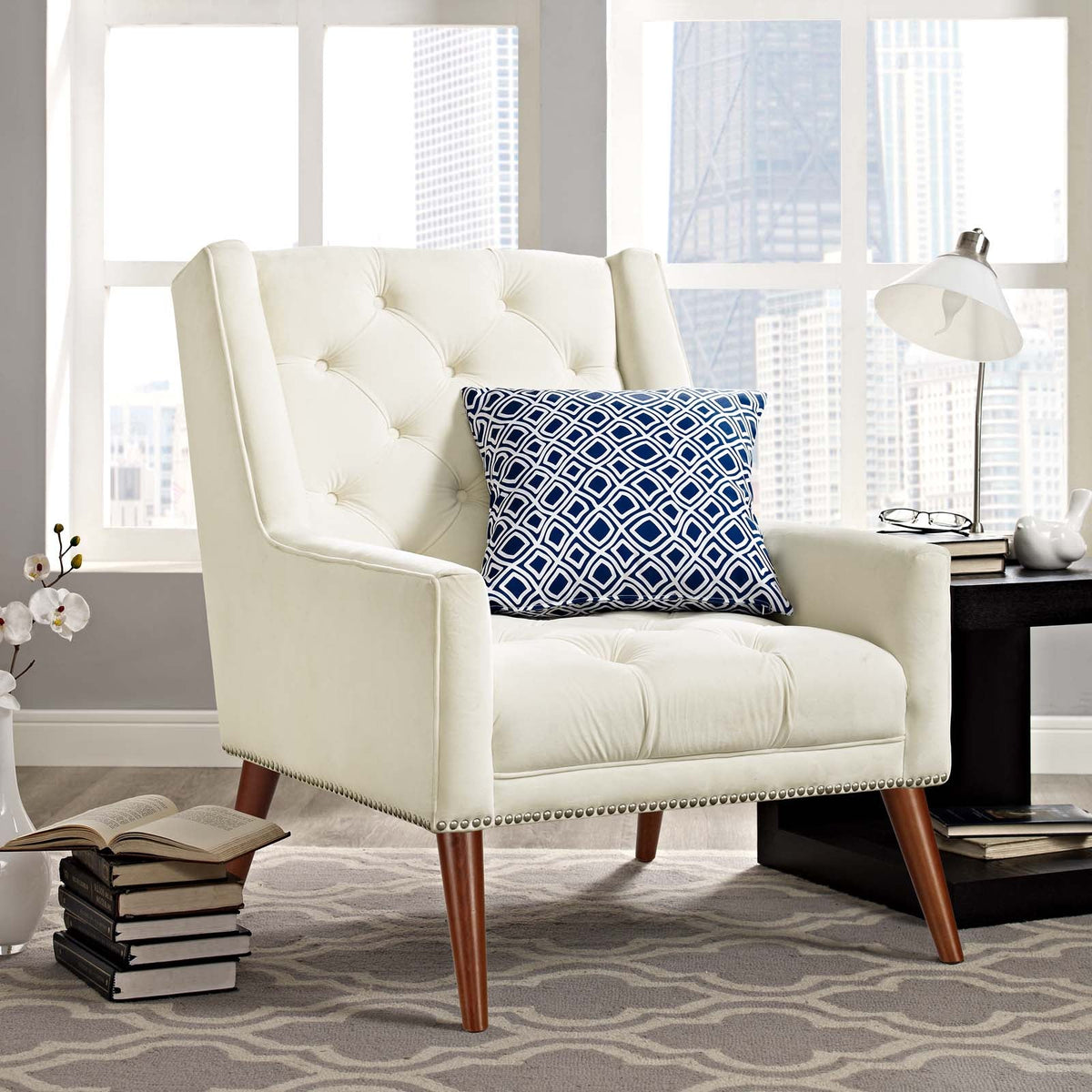 Peruse Velvet Armchair Modway Model: eei-2306