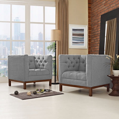 Panache Living Room Set Upholstered Fabric Set of 2 Modway Model: eei-2436
