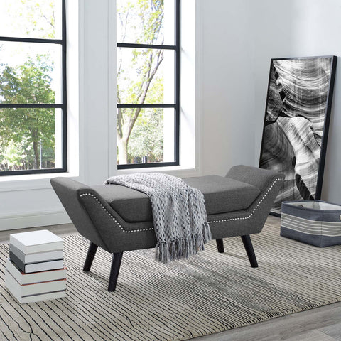 Gambol Upholstered Fabric Bench Modway Model: eei-2575