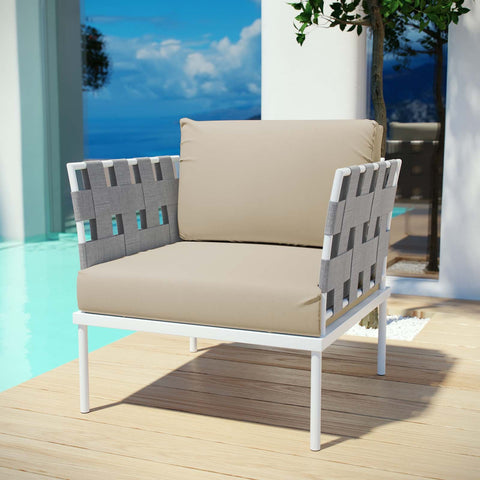 Harmony Outdoor Patio Aluminum Armchair Modway Model: eei-2602
