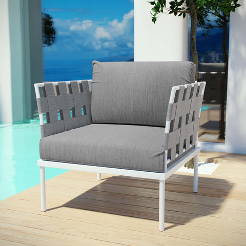 Harmony Outdoor Patio Aluminum Armchair Modway Model: eei-2602