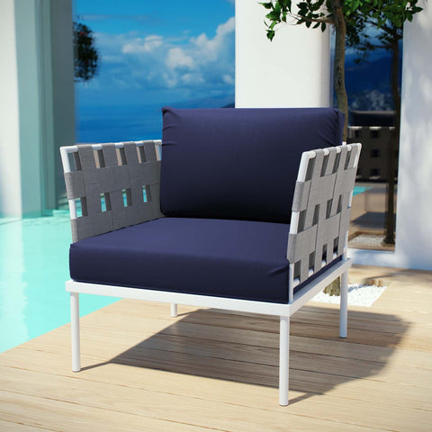 Harmony Outdoor Patio Aluminum Armchair Modway Model: eei-2602