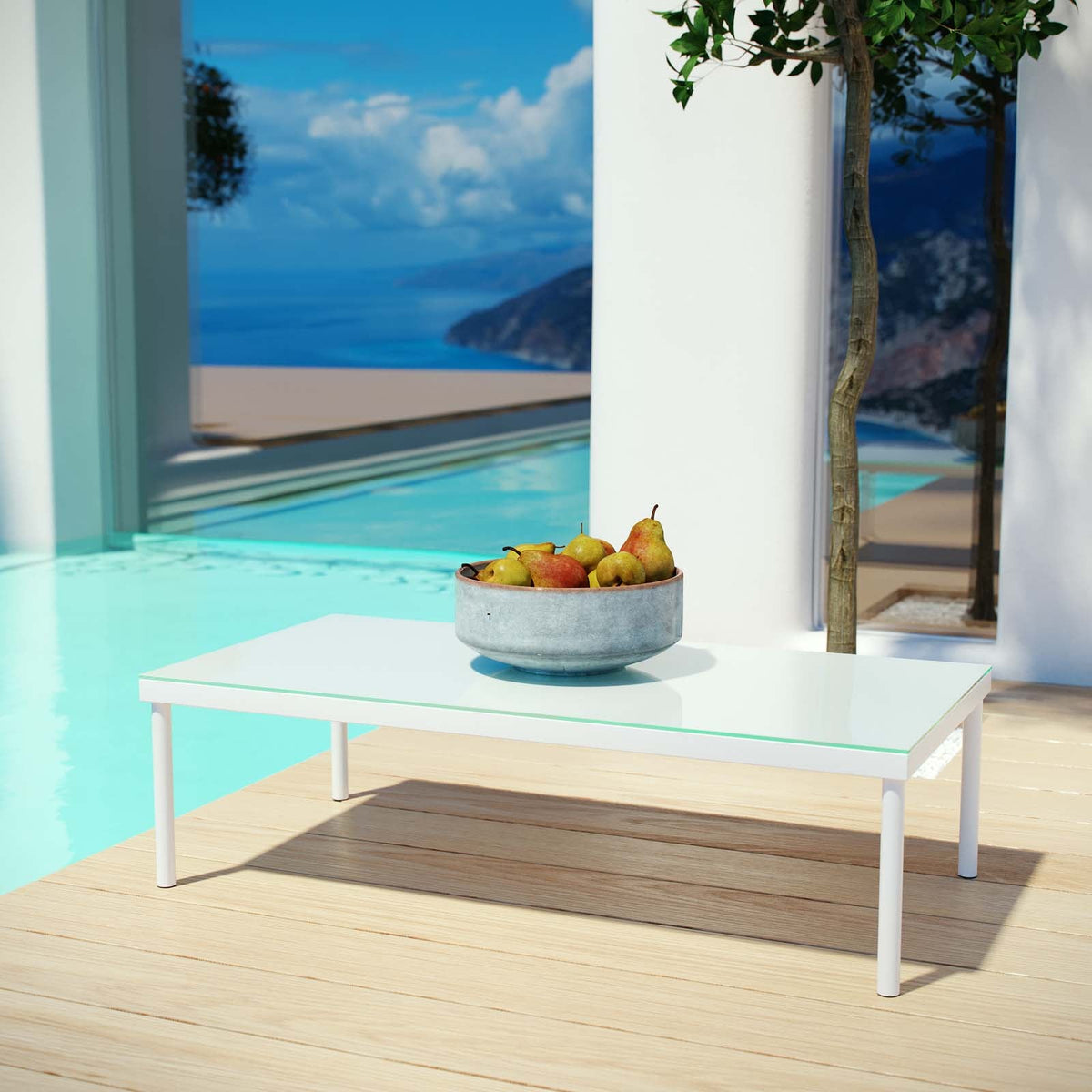 Harmony Outdoor Patio Aluminum Coffee Table Modway Model: eei-2605