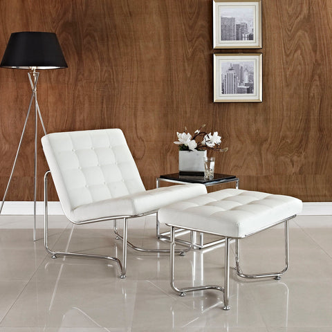 Gibraltar Upholstered Vinyl Lounge Chair Modway Model: eei-262