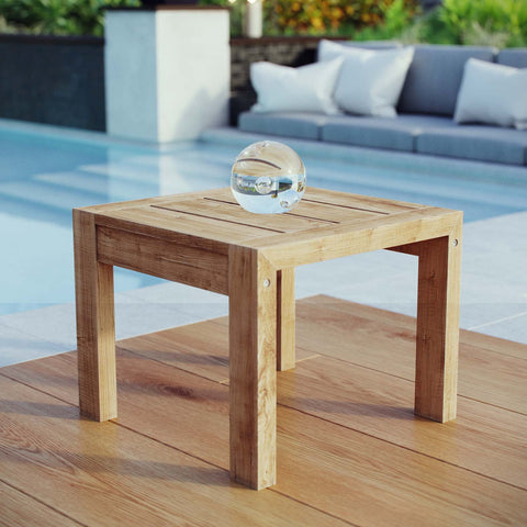 Upland Outdoor Patio Wood Side Table Modway Model: eei-2709