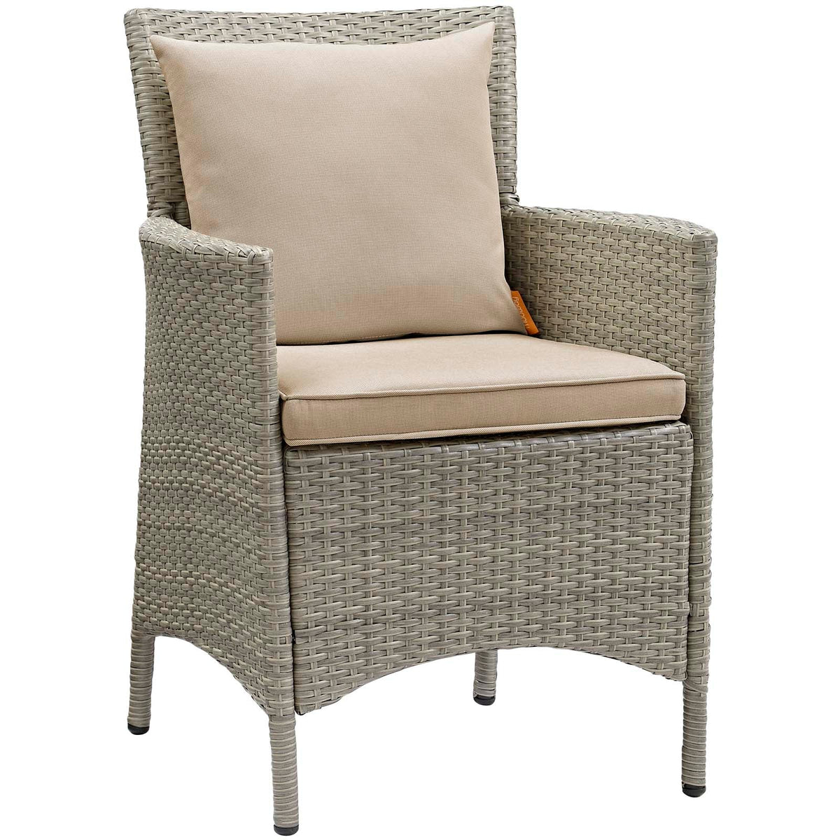 Conduit Outdoor Patio Wicker Rattan Dining Armchair Modway Model: eei-2802