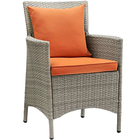 Conduit Outdoor Patio Wicker Rattan Dining Armchair Modway Model: eei-2802