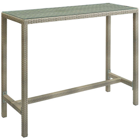 Conduit Outdoor Patio Wicker Rattan Large Bar Table Modway Model: eei-2804