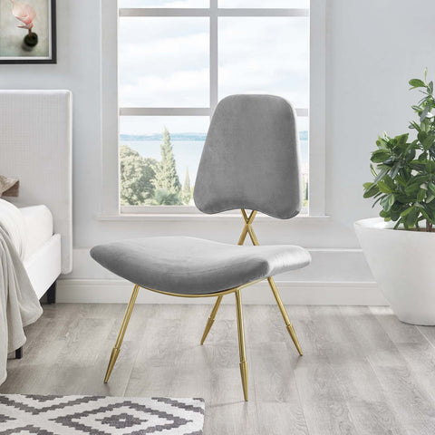 Ponder Performance Velvet Lounge Chair Modway Model: eei-2809