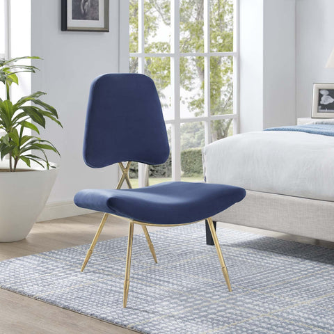 Ponder Performance Velvet Lounge Chair Modway Model: eei-2809