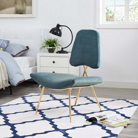 Ponder Performance Velvet Lounge Chair Modway Model: eei-2809