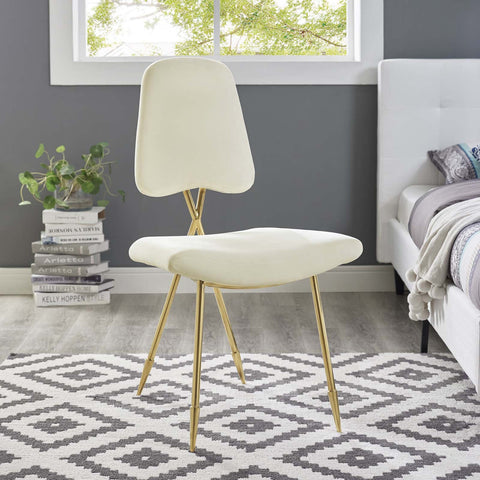 Ponder Performance Velvet Dining Side Chair Modway Model: eei-2811