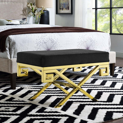 Rove Velvet Performance Velvet Bench Modway Model: eei-2879