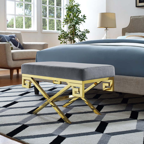 Rove Velvet Performance Velvet Bench Modway Model: eei-2879