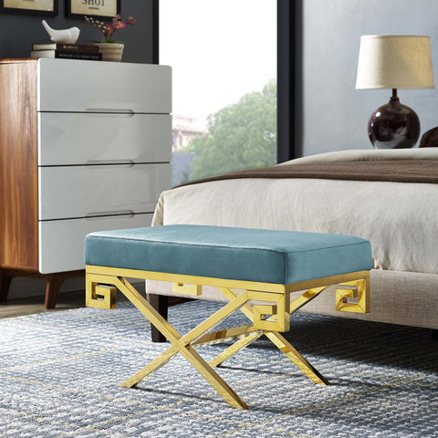 Rove Velvet Performance Velvet Bench Modway Model: eei-2879