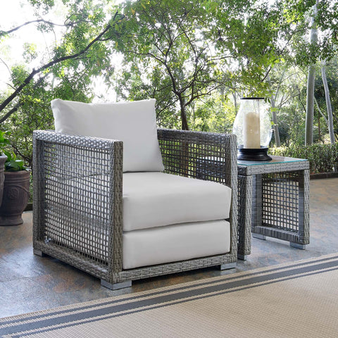 Aura Rattan Outdoor Patio Armchair Modway Model: eei-2918