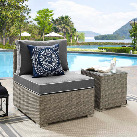 Repose Outdoor Patio Armless Chair Modway Model: eei-2958