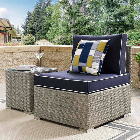 Repose Outdoor Patio Armless Chair Modway Model: eei-2958
