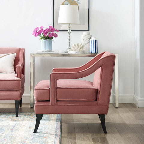 Concur Button Tufted Performance Velvet Armchair Modway Model: eei-2996