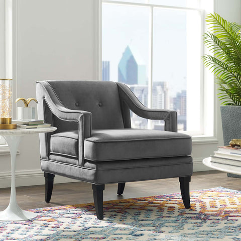 Concur Button Tufted Performance Velvet Armchair Modway Model: eei-2996