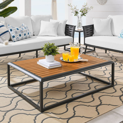 Stance Outdoor Patio Aluminum Coffee Table Modway Model: eei-3021