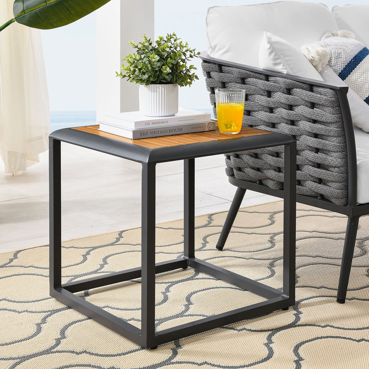 Stance Outdoor Patio Aluminum Side Table Modway Model: eei-3022