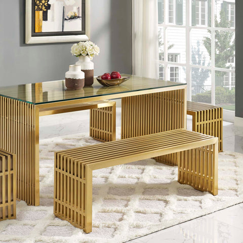 Gridiron Medium Stainless Steel Bench Modway Model: eei-3035